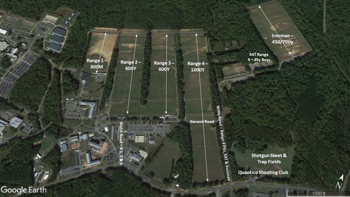 Google Earth View Of The Range Complex Quantico Shooting Club   QSC Range Map Feb 2023 Bold Titles 14pt 